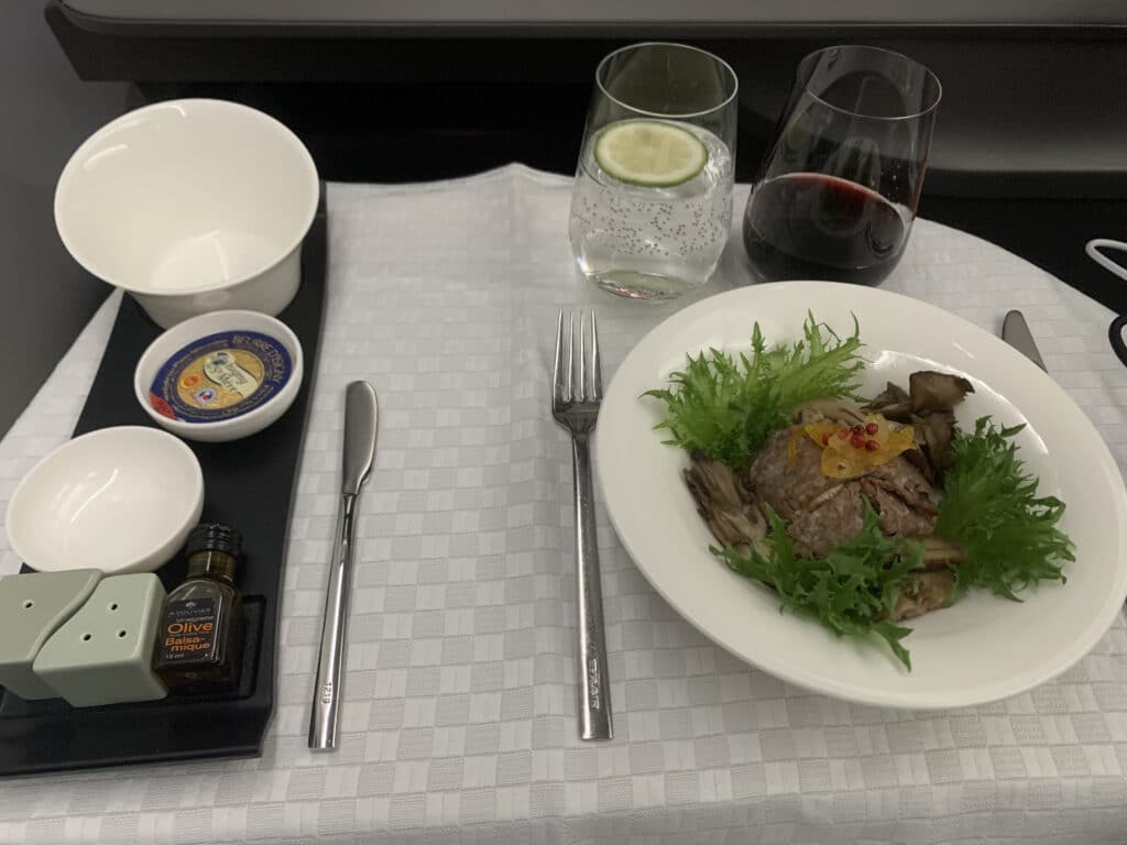 Eva Air 787 Business Class Meal | Dinner