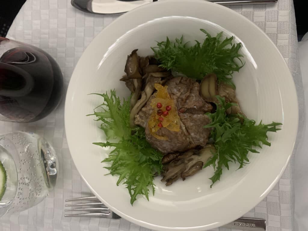 Eva Air 787 Business Class Meal | Dinner
