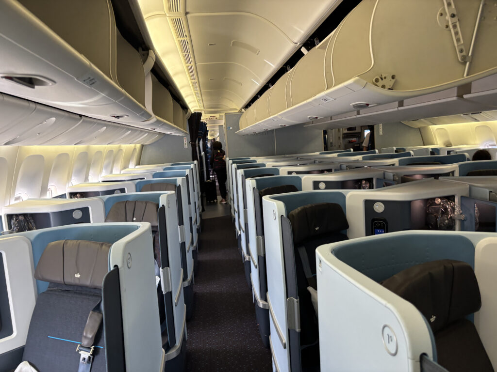 KLM Business Class 777 seat