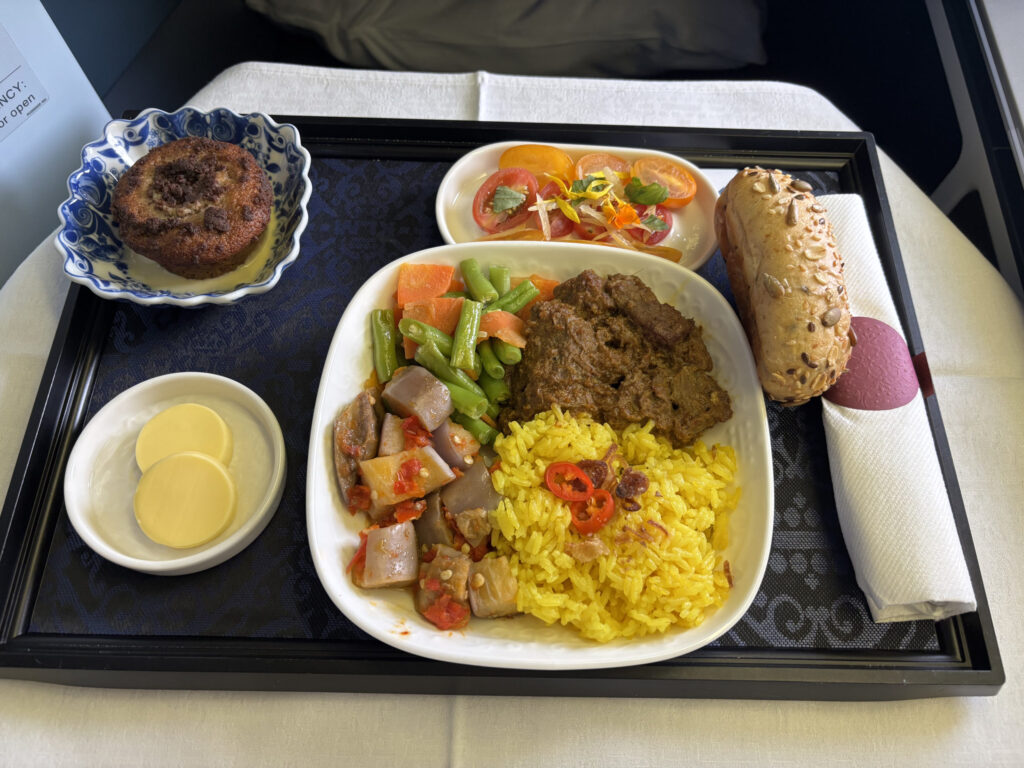 KLM Business Class 777 Meal