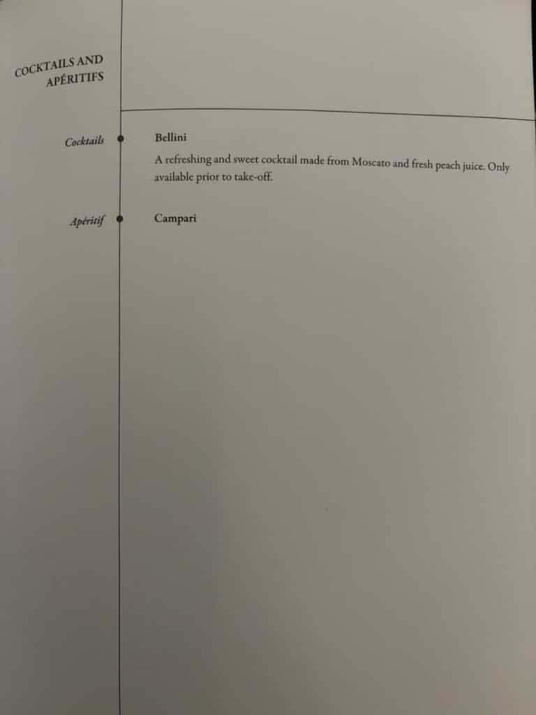 Singapore Airlines Business Class 787 Review | Menu