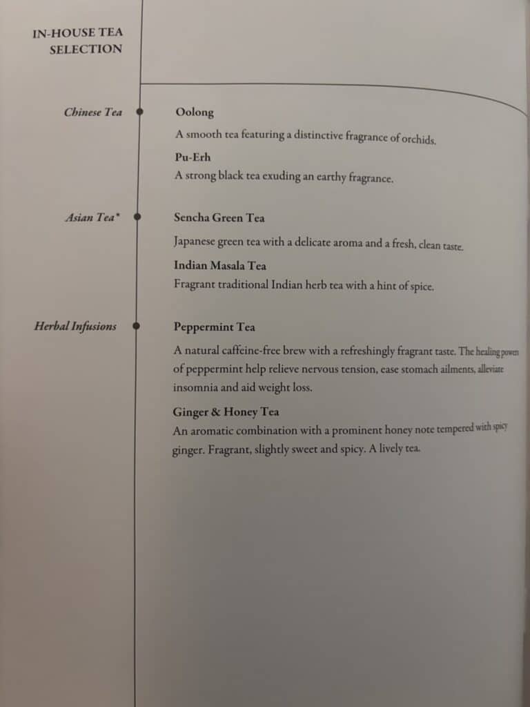 Singapore Airlines Business Class 787 Review | Menu