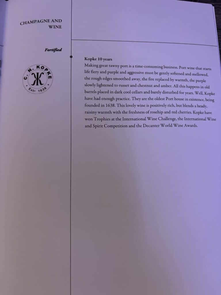 Singapore Airlines Business Class 787 Review | Menu